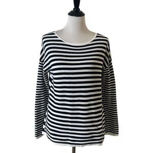 J Jill Minimalist‎ Striped Top Women Size S Petite Nautical Coastal Preppy